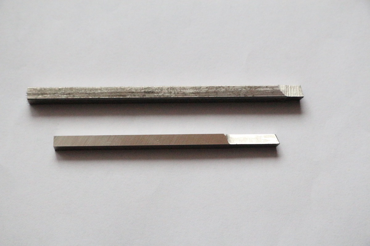 Zwei geschliffene Handstichel für die Uhrmacherdrehmaschine